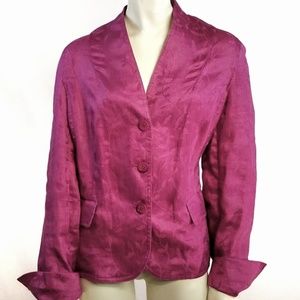 Jones New York Collection Brocade Linen Blazer 16